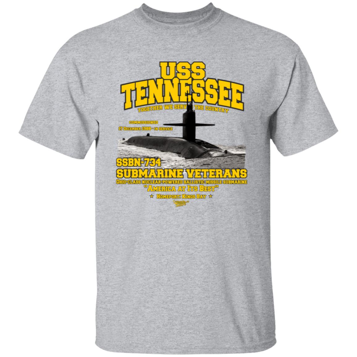 USS TENNESSEE SSBN-734 US Submarine t-shirt