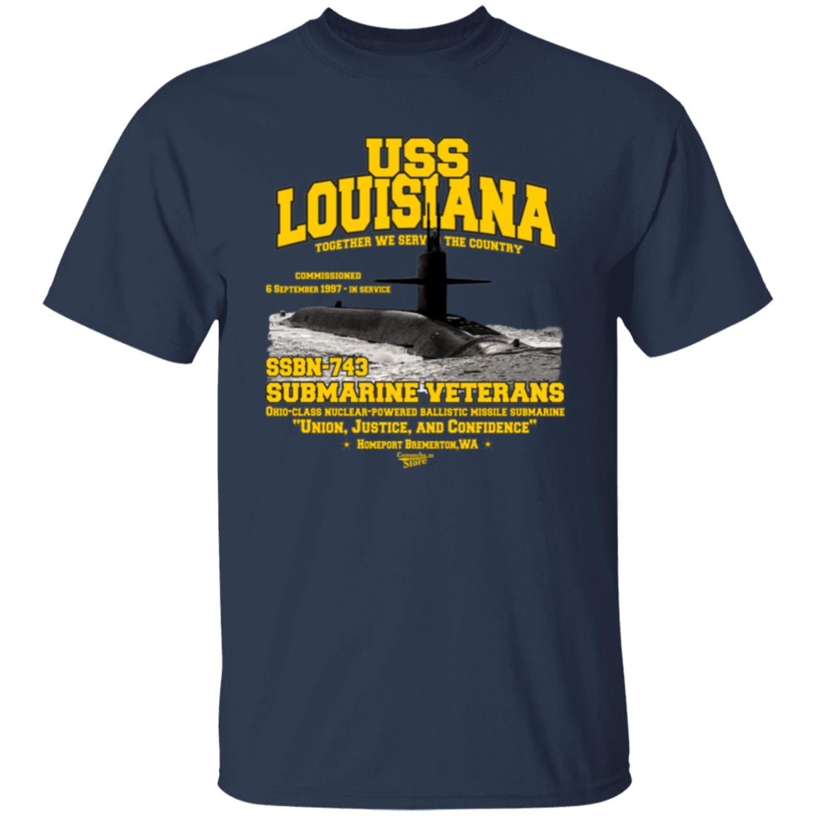 USS LOUISIANA SSBN-743 US Submarine t-shirt