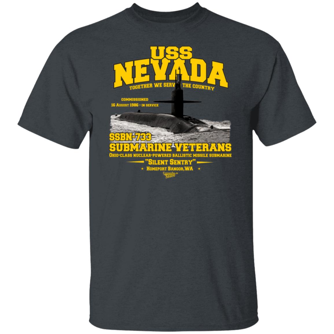 USS NEVADA SSBN-733 US Submarine t-shirt