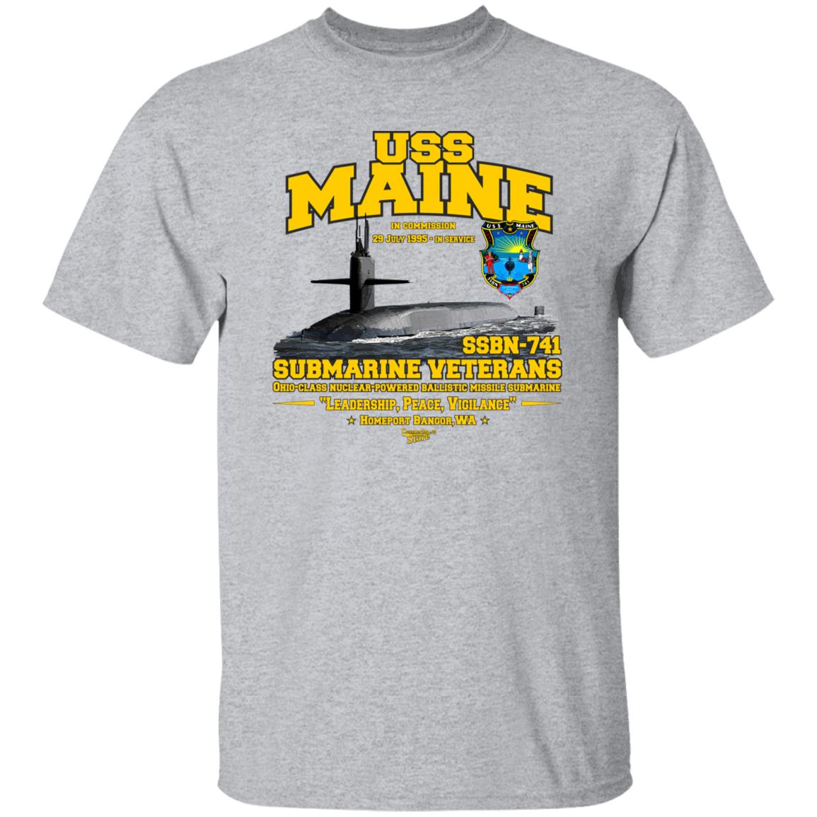 USS MAINE SSBN-741 US Submarine t-shirt