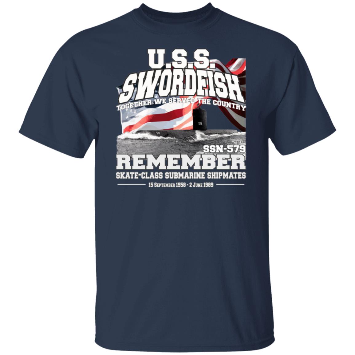 USS SWORDFISH SSN-579 Submarine T-Shirt,