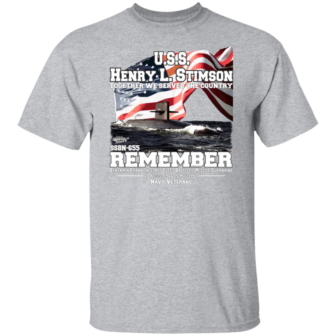 USS HENRY L. STIMSON SSBN-655 Submarine T-shirt