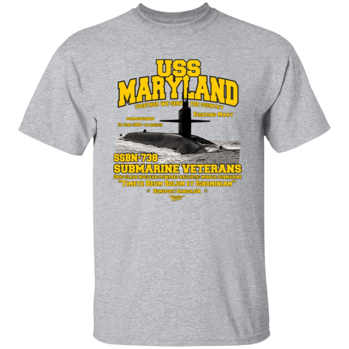 USS MARYLAND SSBN-738 US Submarine t-shirt