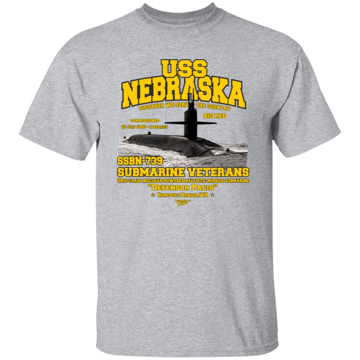 USS NEBRASKA SSBN-739 US Submarine t-shirt