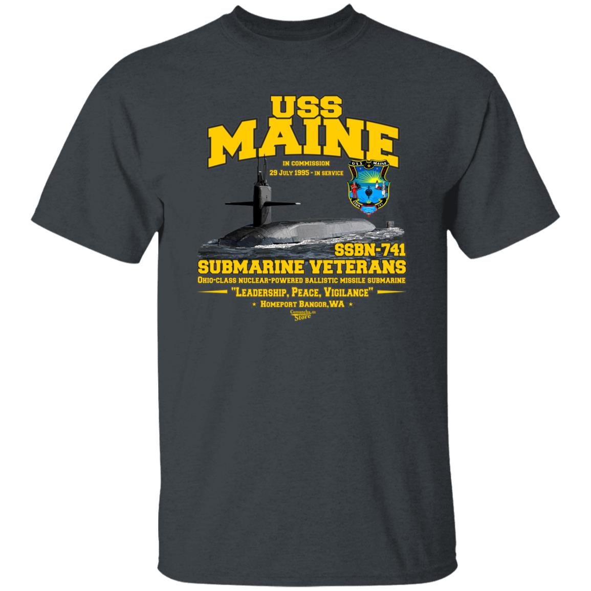 USS MAINE SSBN-741 US Submarine t-shirt