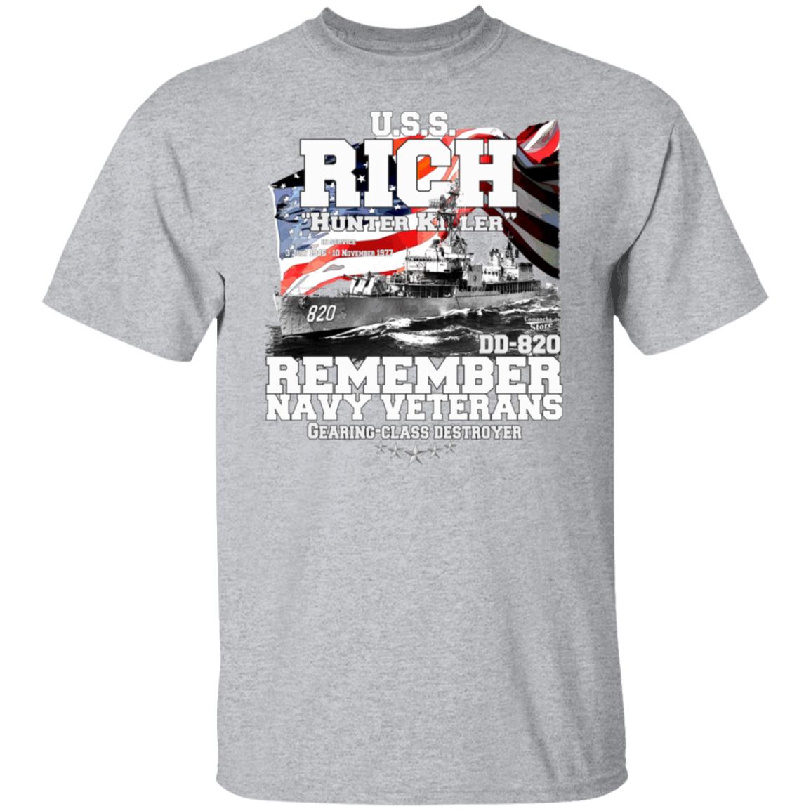 U.S.S. RICH DD-820 Destroyer t-Shirt