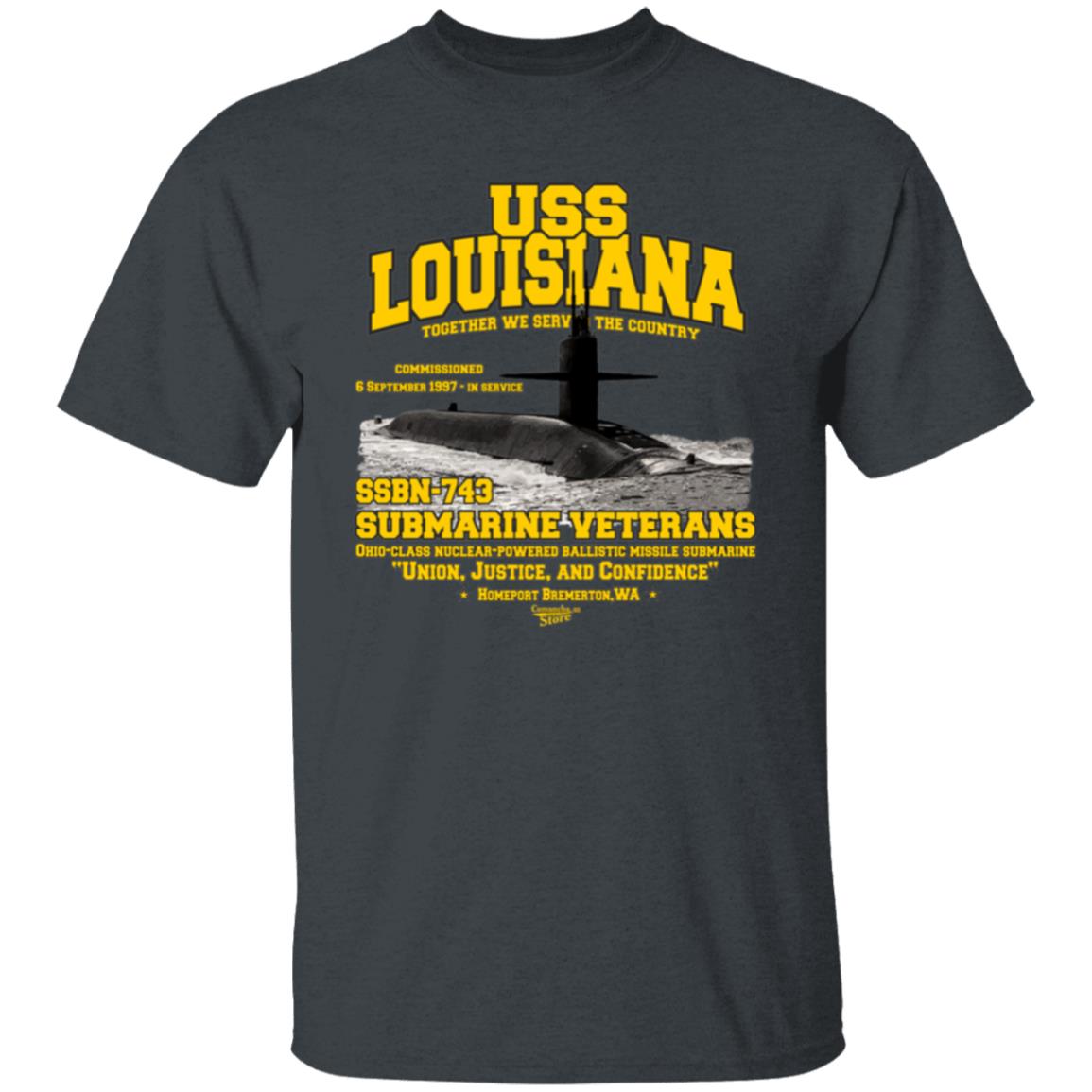 USS LOUISIANA SSBN-743 US Submarine t-shirt