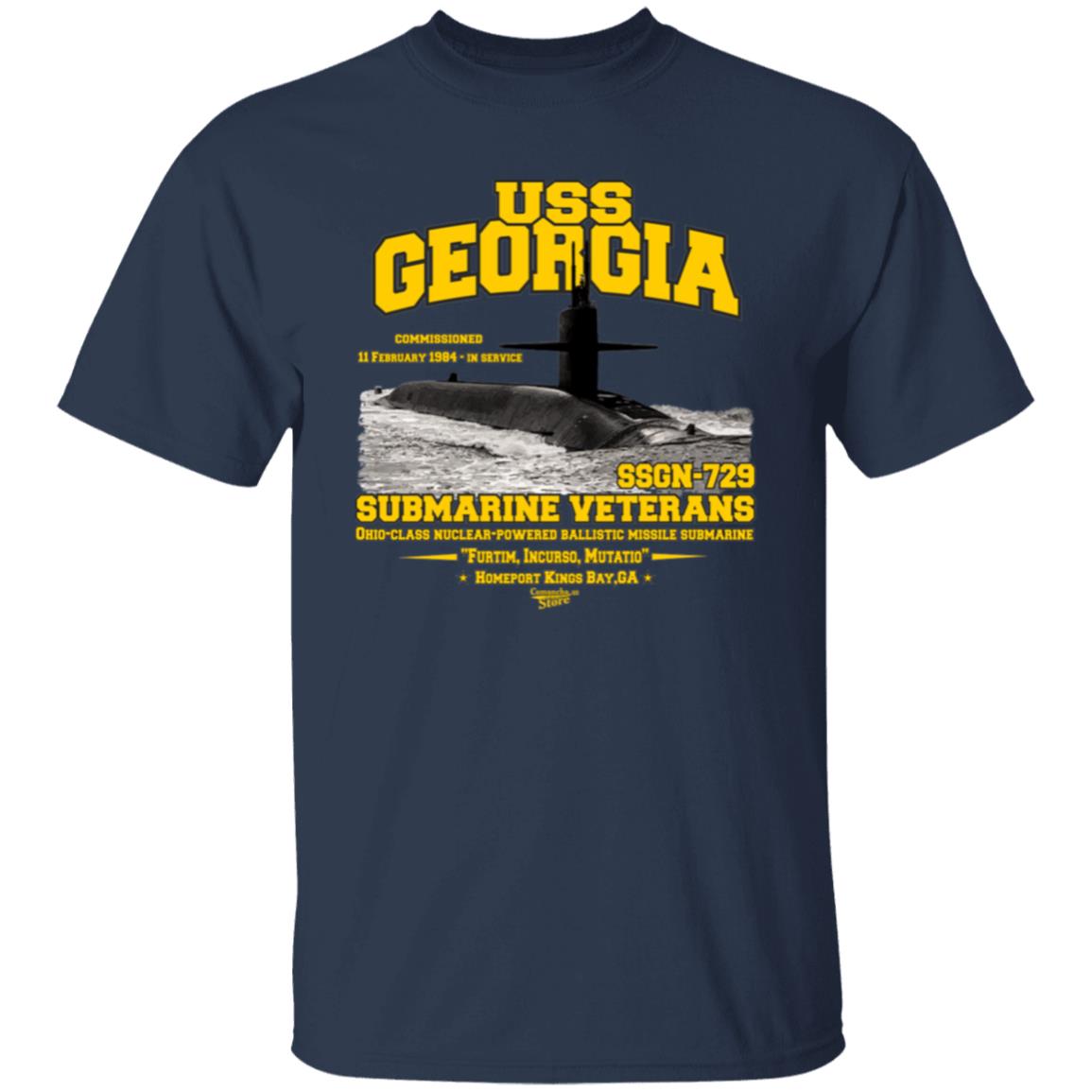 USS GEORGIA SSGN-729 US Submarine t-shirt