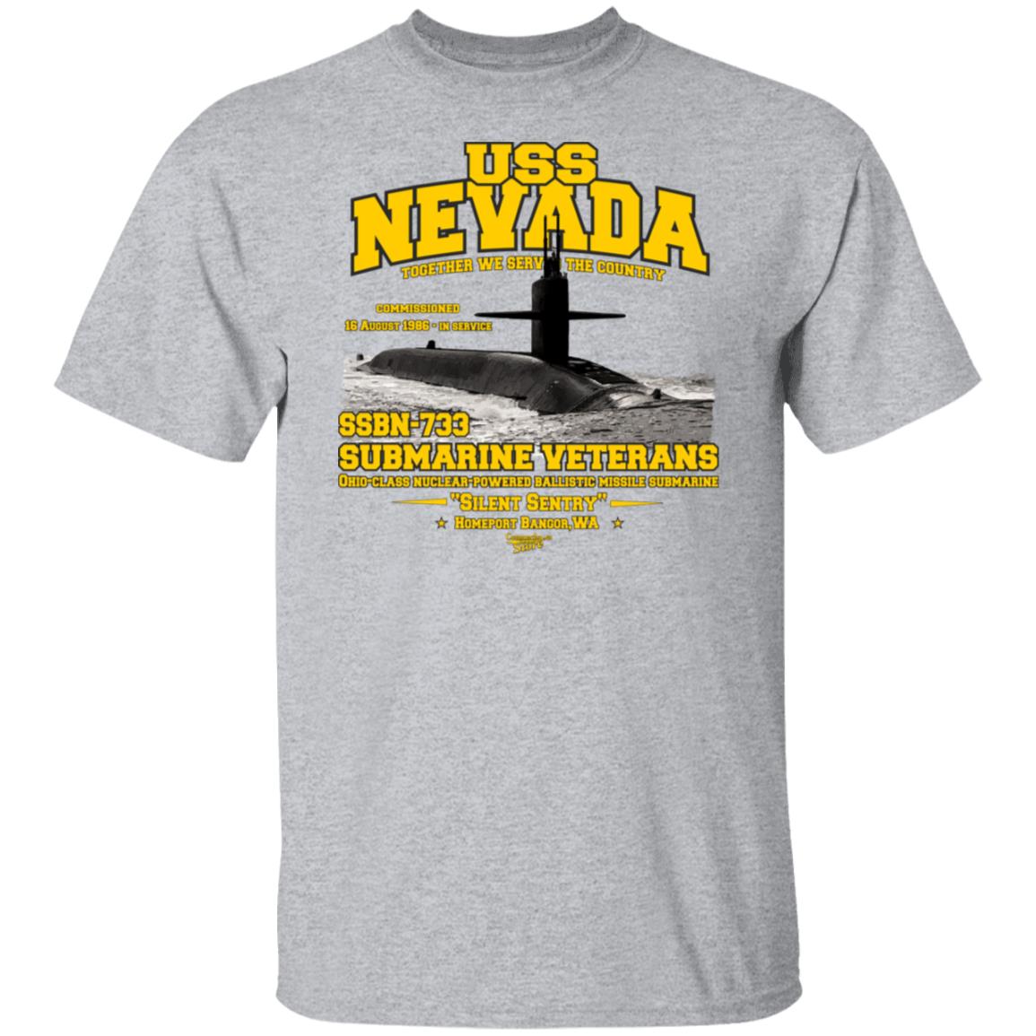 USS NEVADA SSBN-733 US Submarine t-shirt