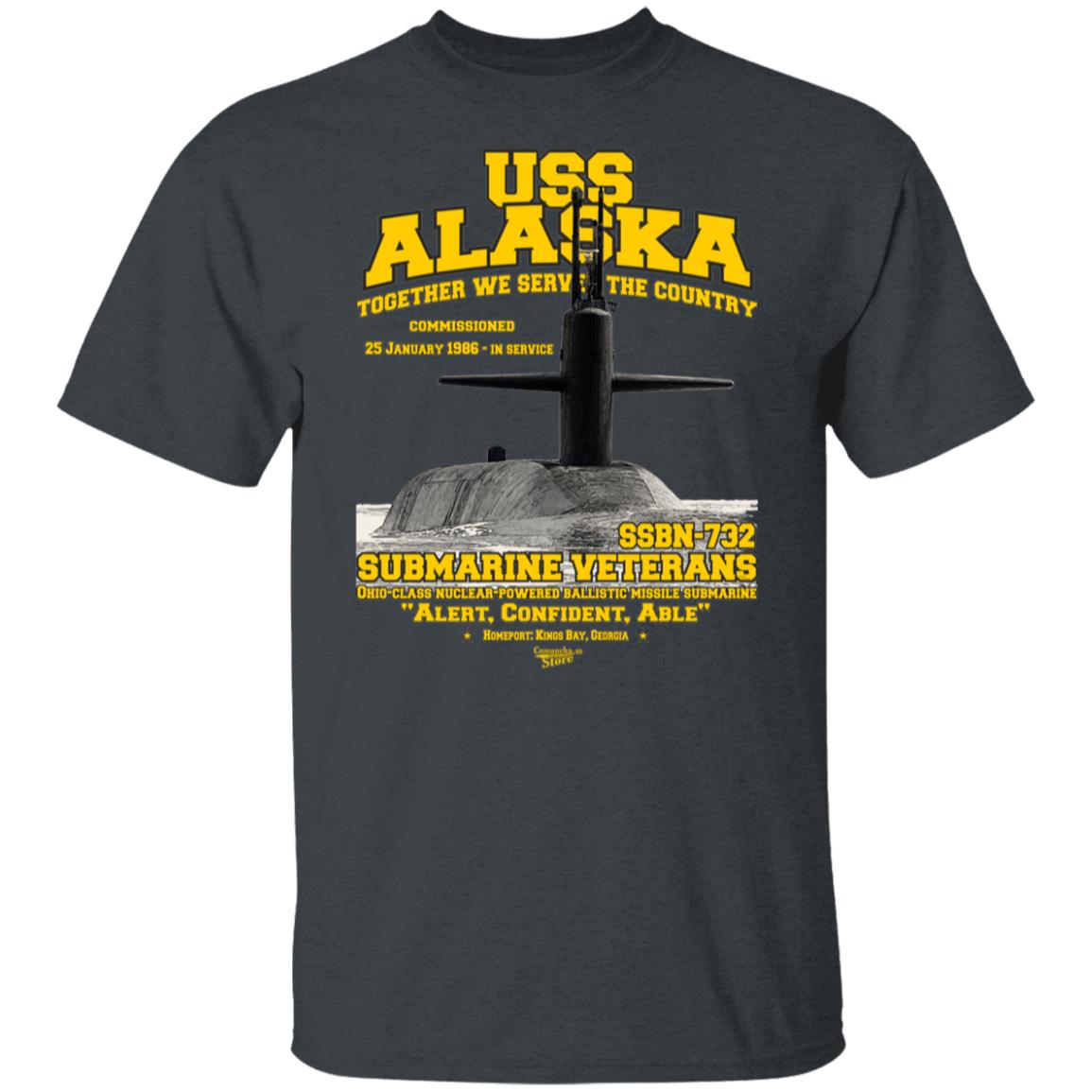 USS ALASKA SSBN-732 Submarine T-Shirt