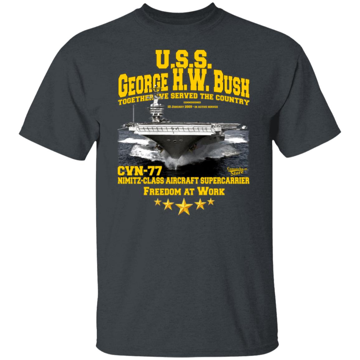 USS George H.W. Bush CVN-77 t-shirt