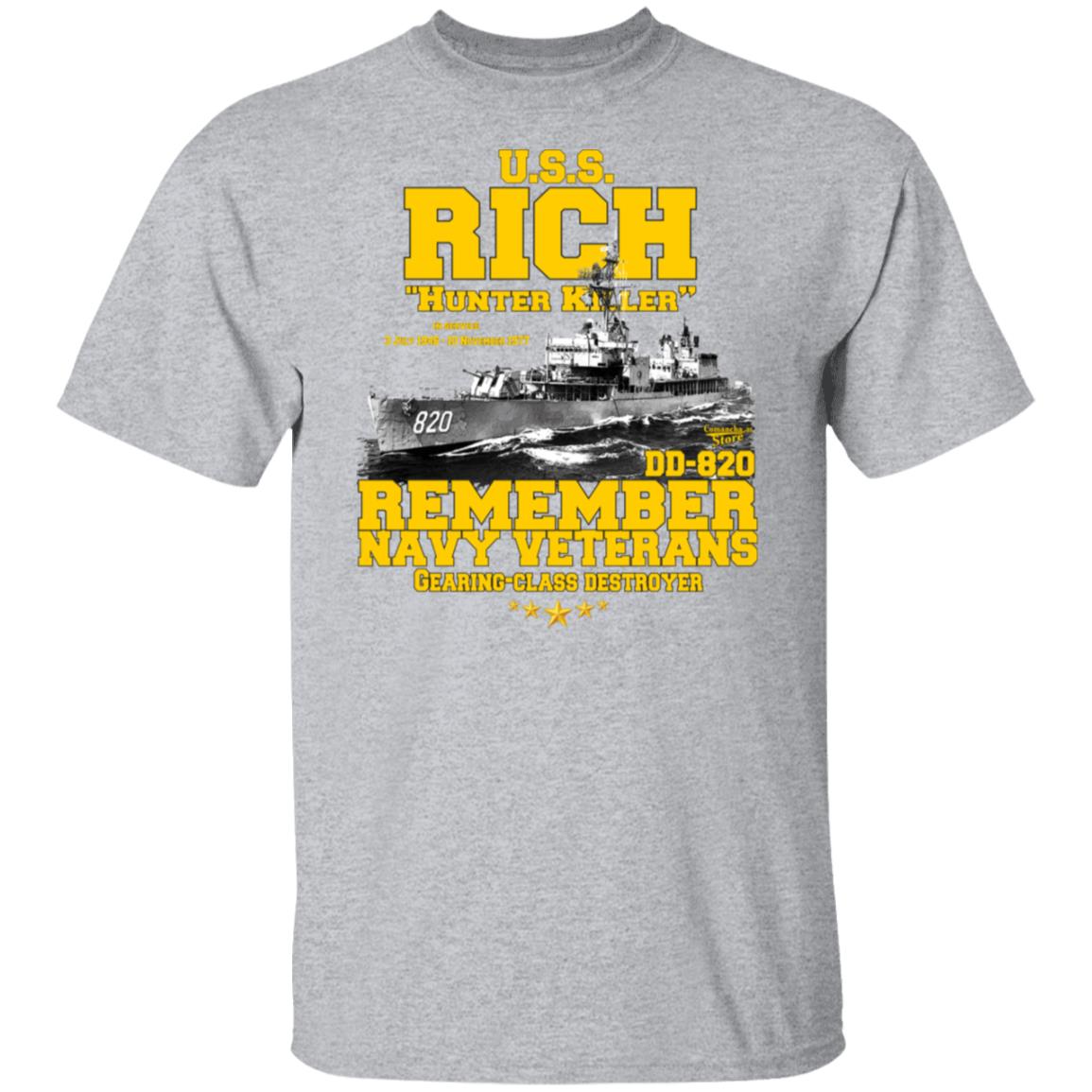 USS RICH DD-820 Gearing-class Destroyer T-Shirt