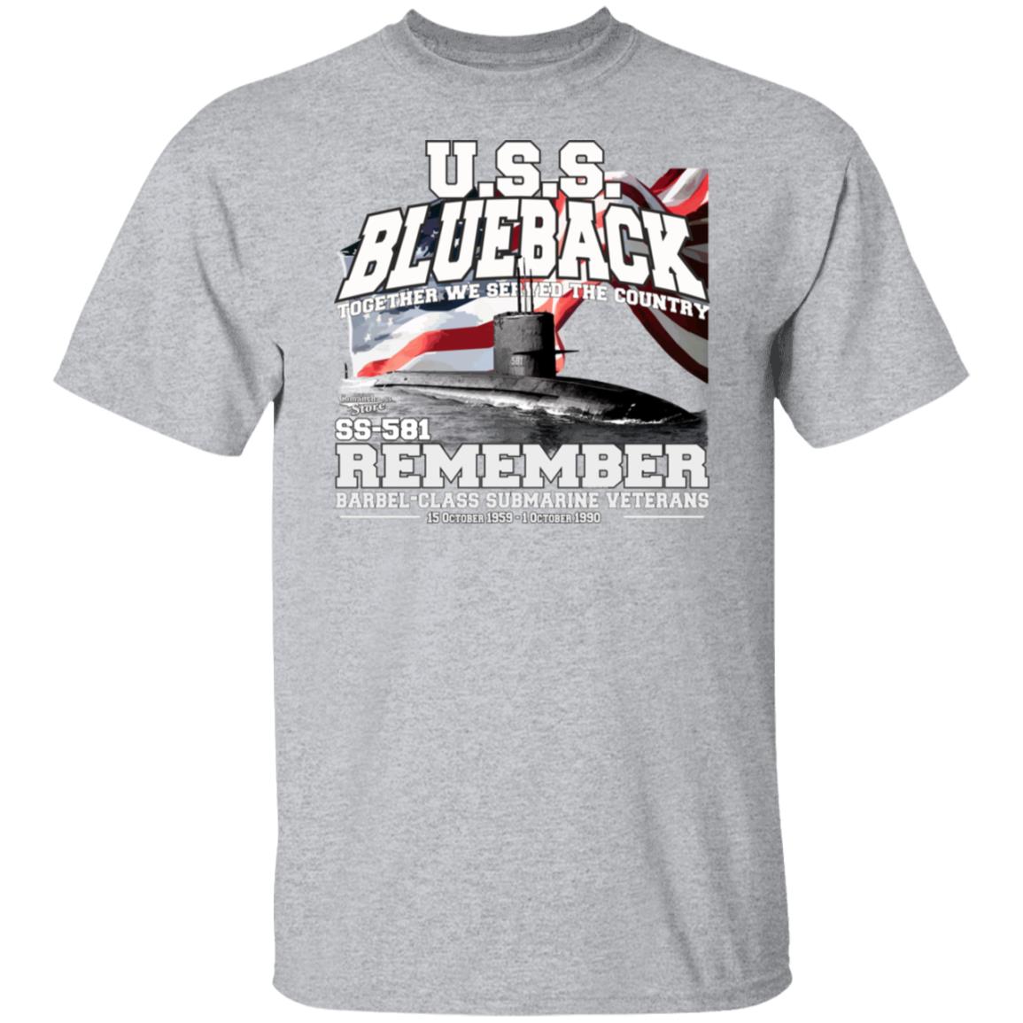 USS BLUEBACK SS-581 Submarine vetrerans T-shirt