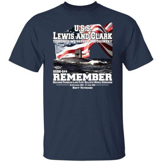 USS LEWIS AND CLARK SSBN-644 Submarine T-shirt