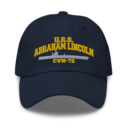 U.S.S. ABRAHAM LINCOLN CVN-72 navy ship cap