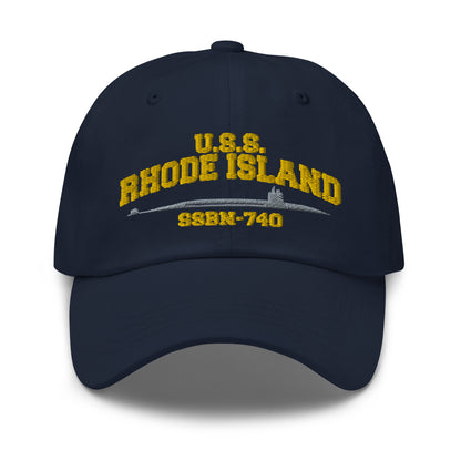 USS RHODE ISLAND SSBN-740 Submarine Cap