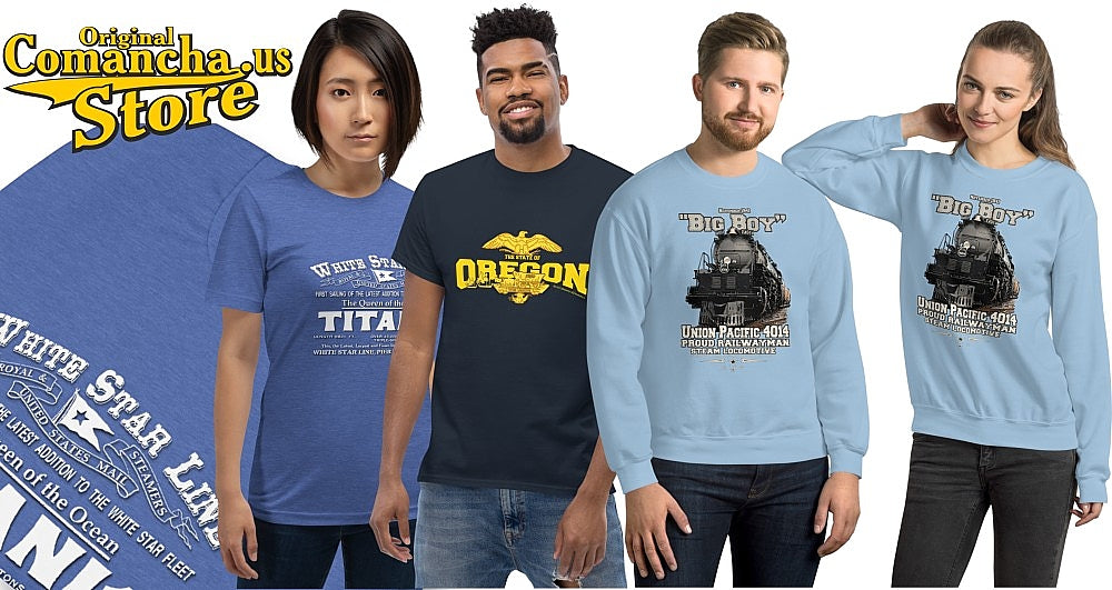 Comancha Store - Big Boy Union Pacific 4014 T-shirt, Titanic T-shirt,