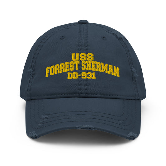 USS FORREST SHERMAN DD-931 Distressed Dad Hat