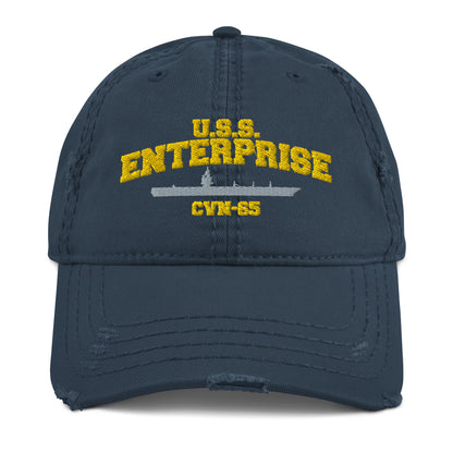 USS ENTERPRISE CVN-65 Distressed Dad Hat