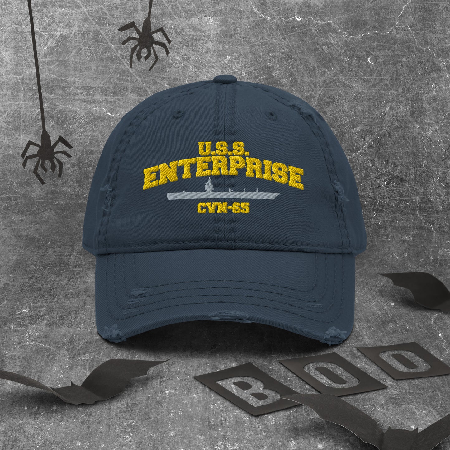 USS ENTERPRISE CVN-65 Distressed Dad Hat