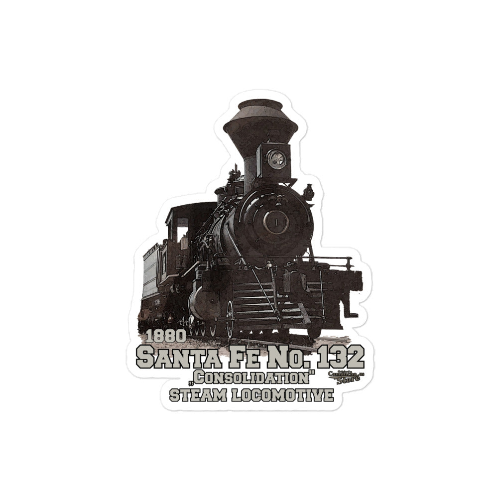 Santa Fe No.132 steam locomotive stickers