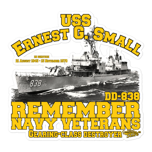 USS Ernest G. Small Destroyer stickers