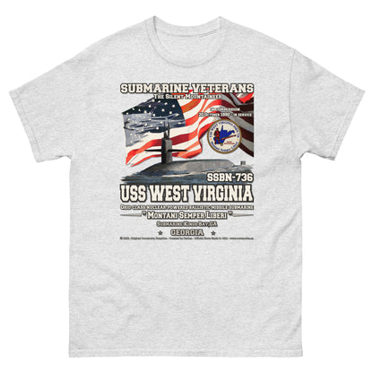 USS West Virginia SSBN-736 Submarine t-shirt