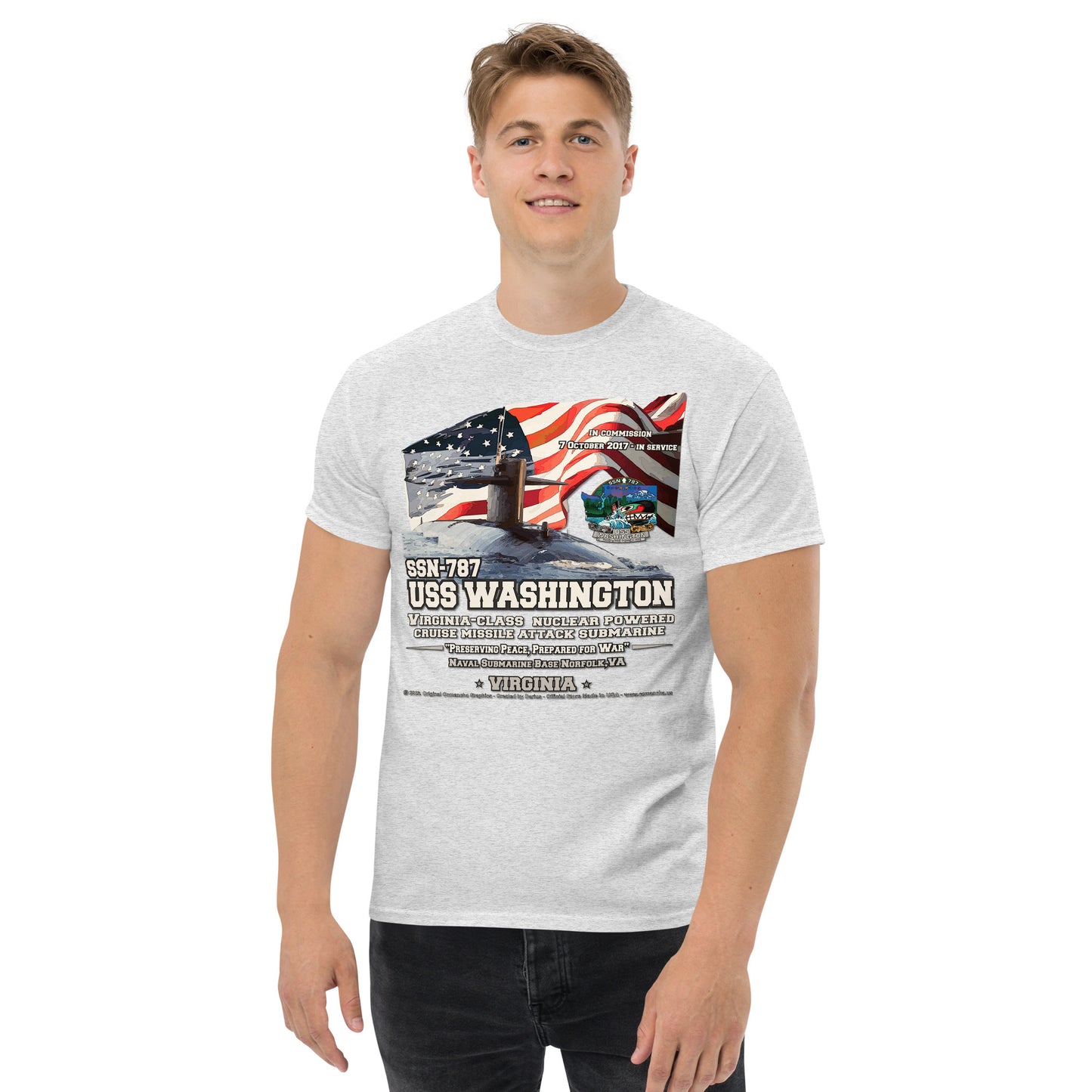 USS WASHINGTON SSN-787 Submarine T-shirt