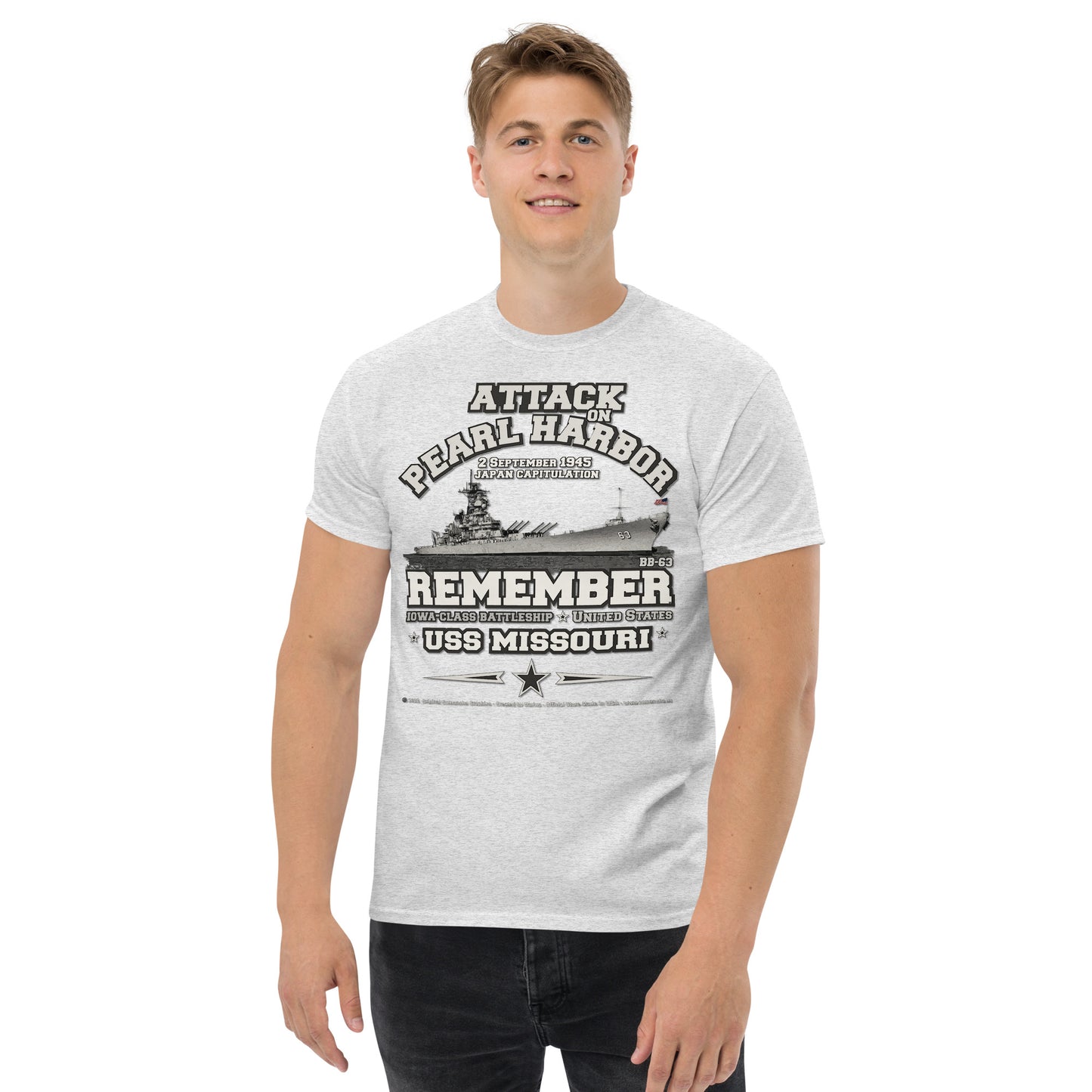 USS MISSOURI BB-63 Remember Pearl Harbor t-shirt