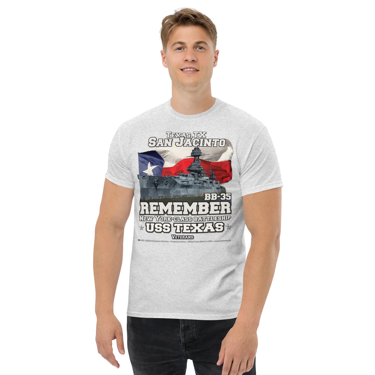 USS TEXAS BB-35 Battleship Veterans t-shirt