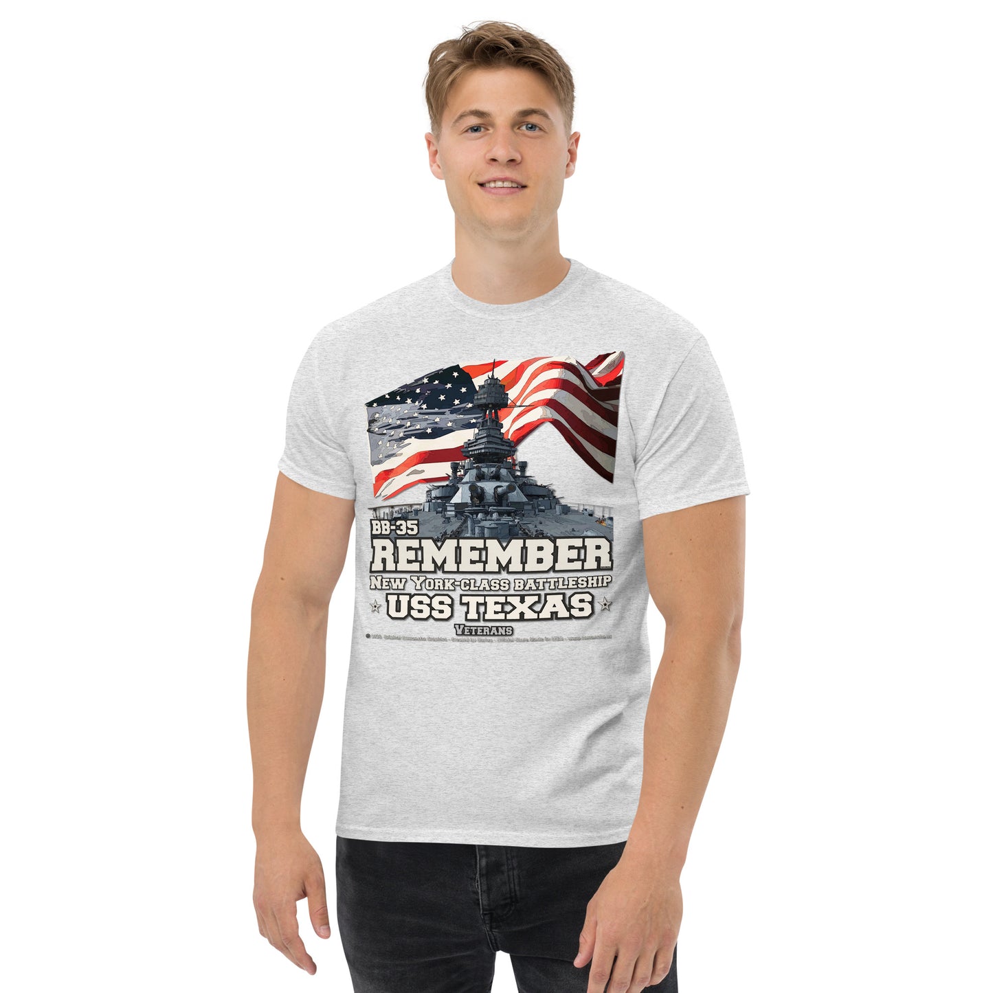 Remember USS TEXAS BB-35 Battleship t-shirt