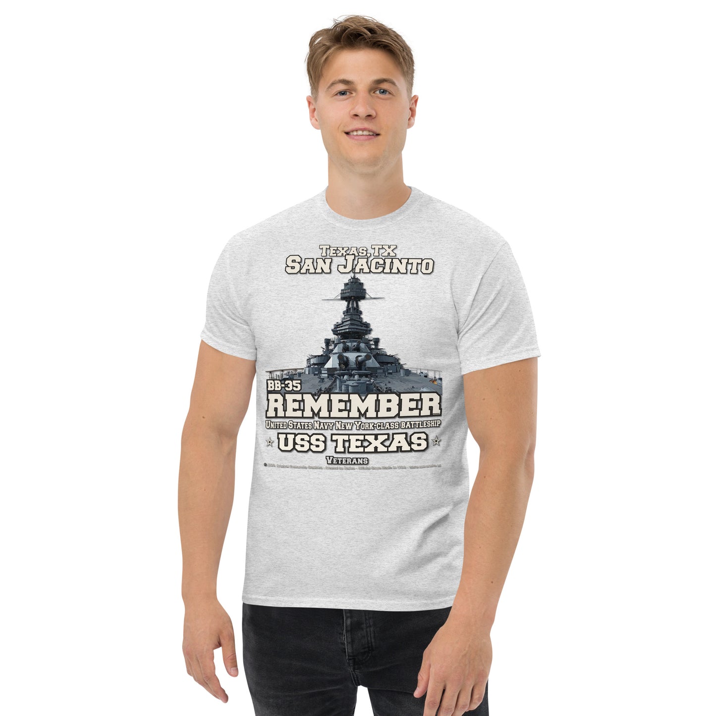 Remember USS TEXAS BB-35 Battleship Veterans t-shirt