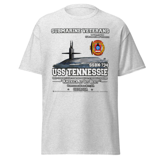 USS TENNESSEE SSN-734 Submarine Veterans T-Shirt, comancha Tees,