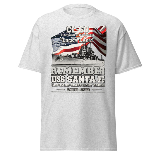 USS SANTA FE CL-60 Light Cruiser t-shirt