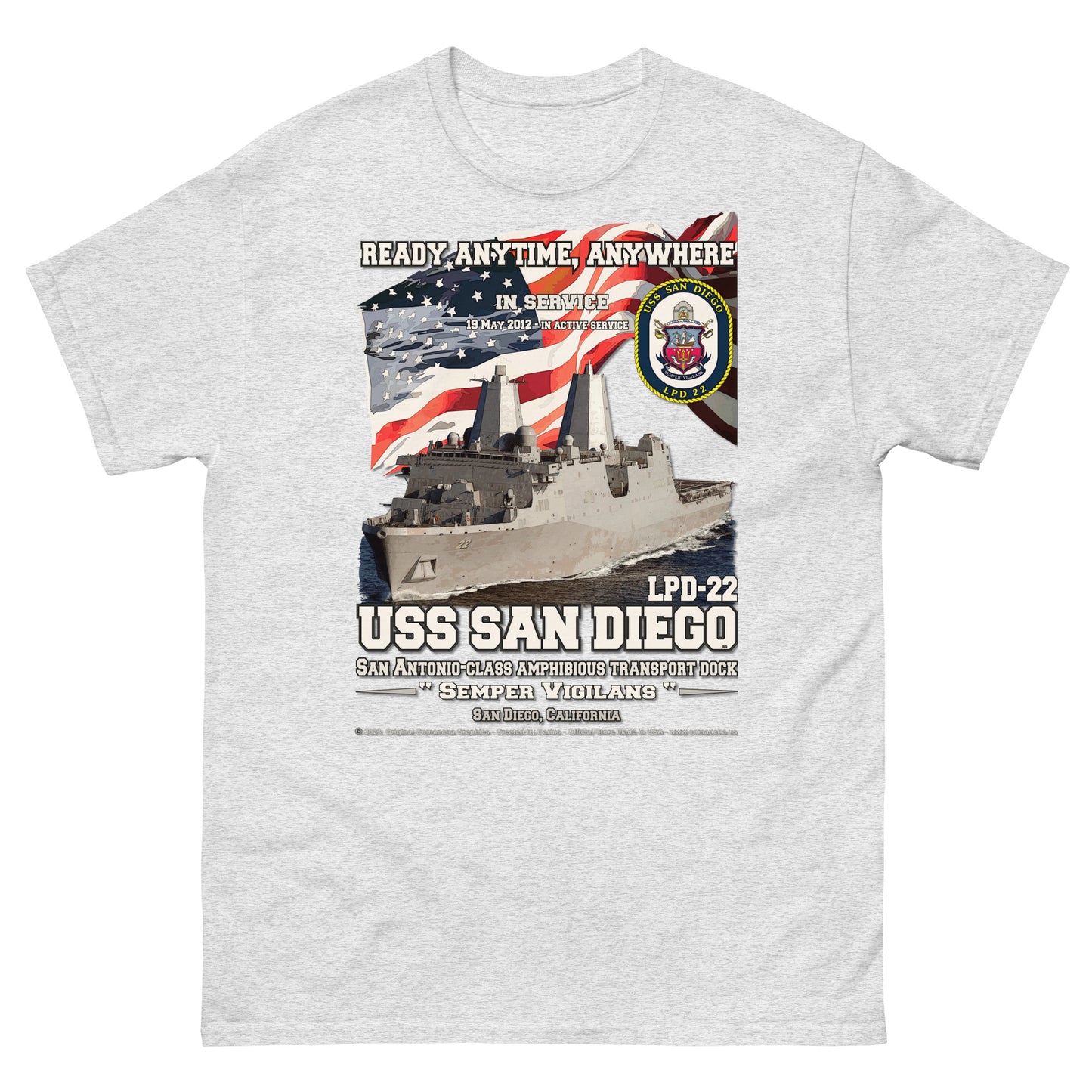 USS SAN DIEGO LPD-22 Amphibious Transport dock t-shirt