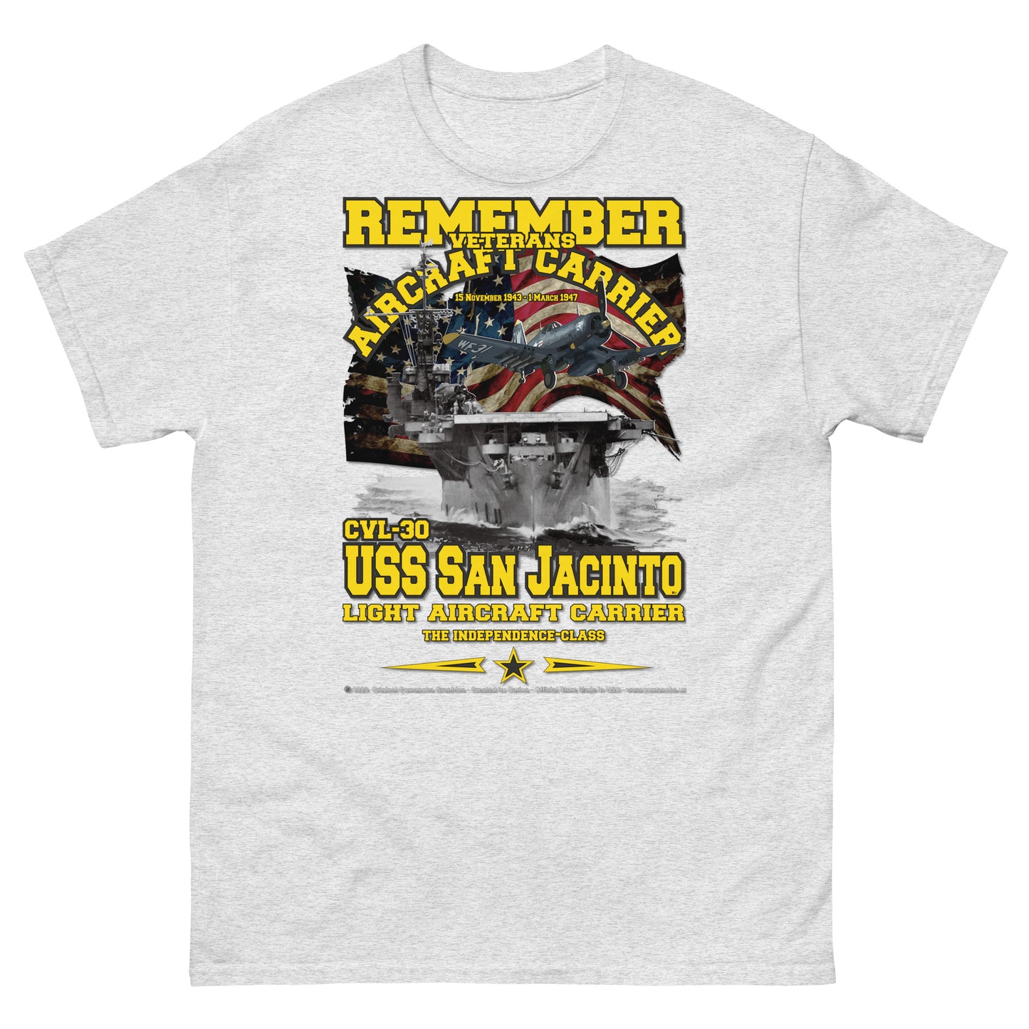 USS SAN JACINTO CVL-30 Aircraft Carrier t-shirt