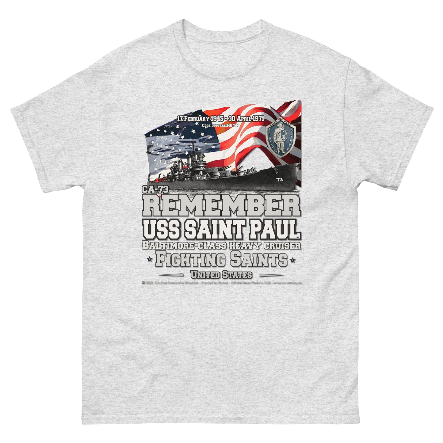 USS SAINT PAUL CA-73 Heavy Cruiser T-shirt