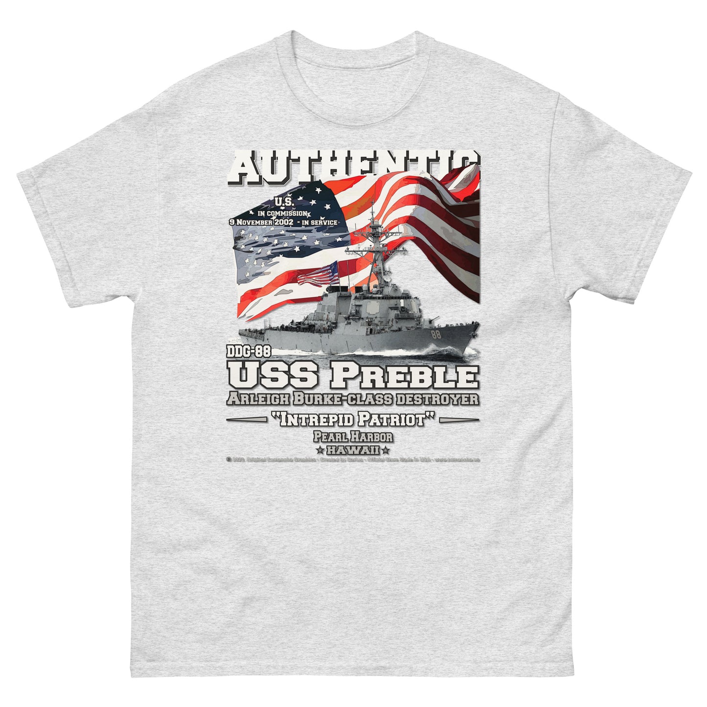 USS PREBLE DDG-88 Destroyer T-Shirt