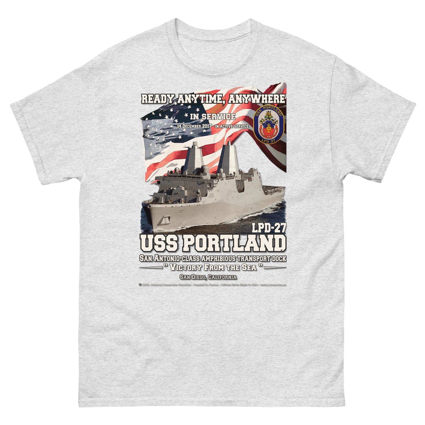 USS PORTLAND LPD-27 Amphibious Transport Dock T-Shirt