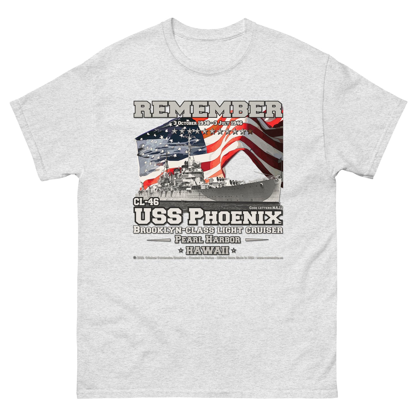 USS PHOENIX CL-46 Light Cruiser T-Shirt