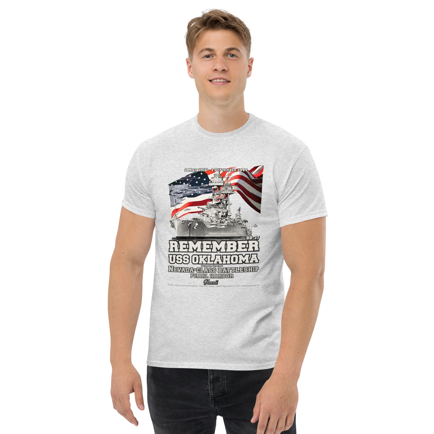 USS OKLAHOMA BB-37 Battleship veterans T-shirts, Comancha T-shirts,