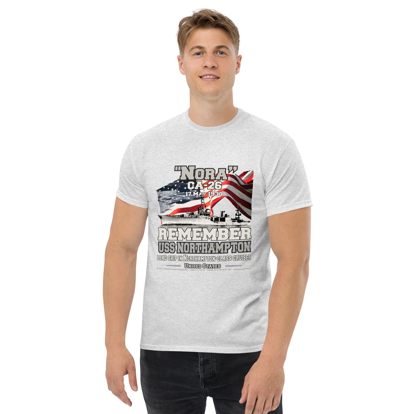 USS NORTHAMPTON CA-26 Cruiser T-shirt