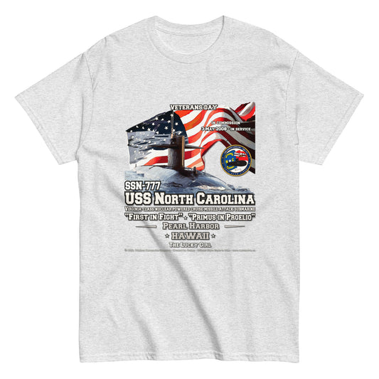 USS NORTH CAROLINA SSN-777 Submarine Veterans Day T-shirt, Comancha,