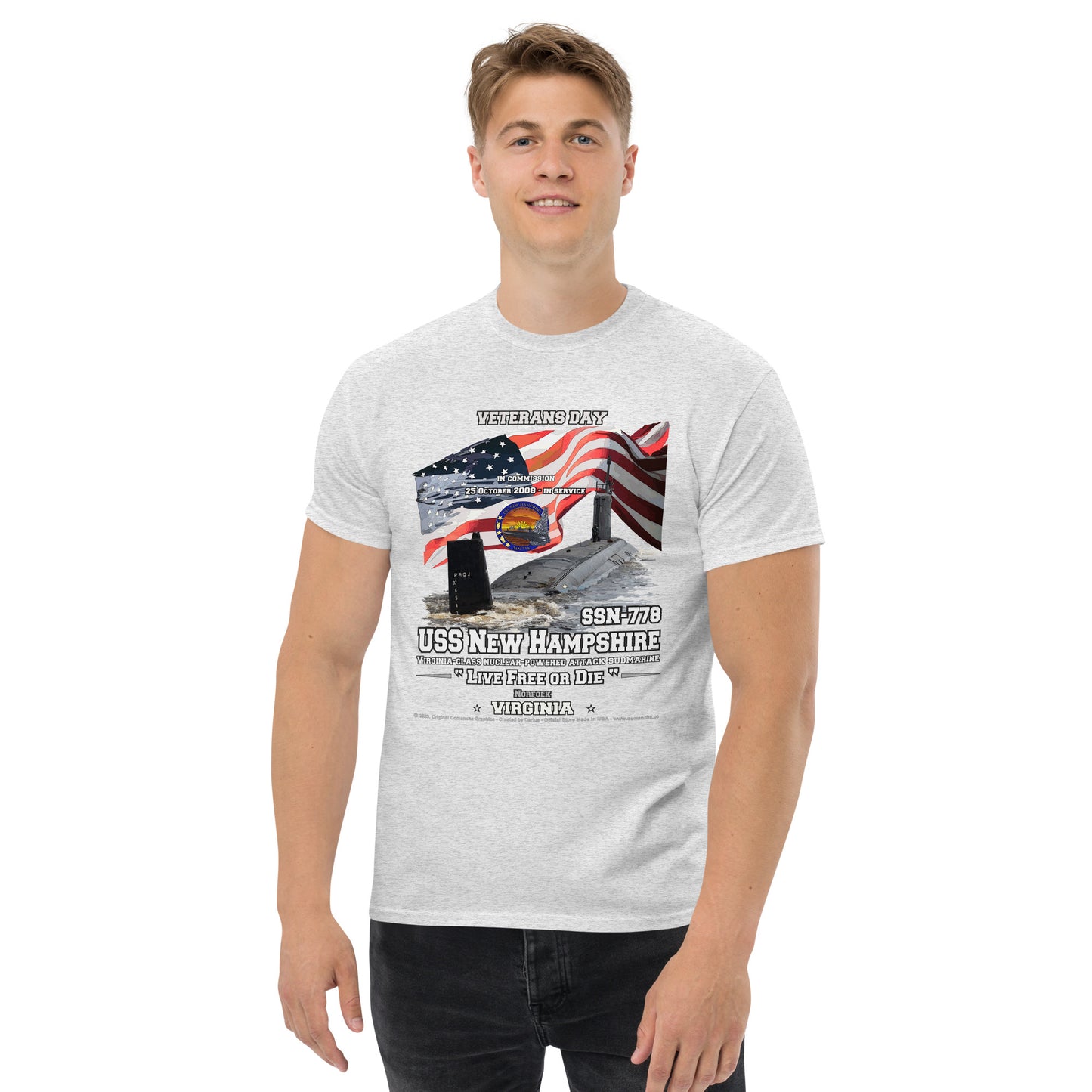 USS NEW HAMPHIRE SSN-778 Submarine Veterans t-shirt