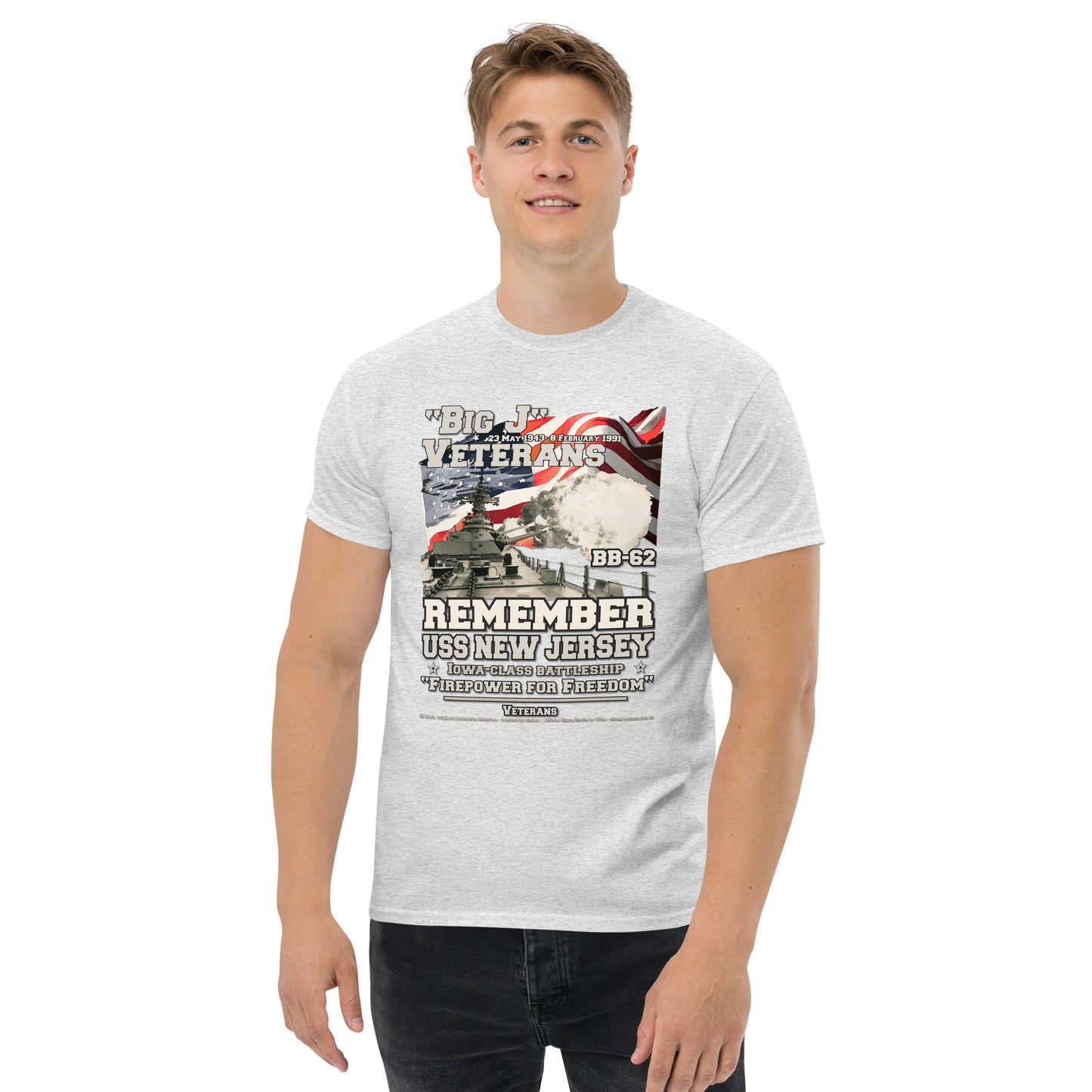 USS NEW JERSEY BB-62 Battleship t-shirt