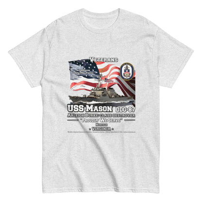 USS MASON DDG-87 Destroyer Veterans Classic T-Shirts, Arleigh Burke-Class Destroyer T-shirt,