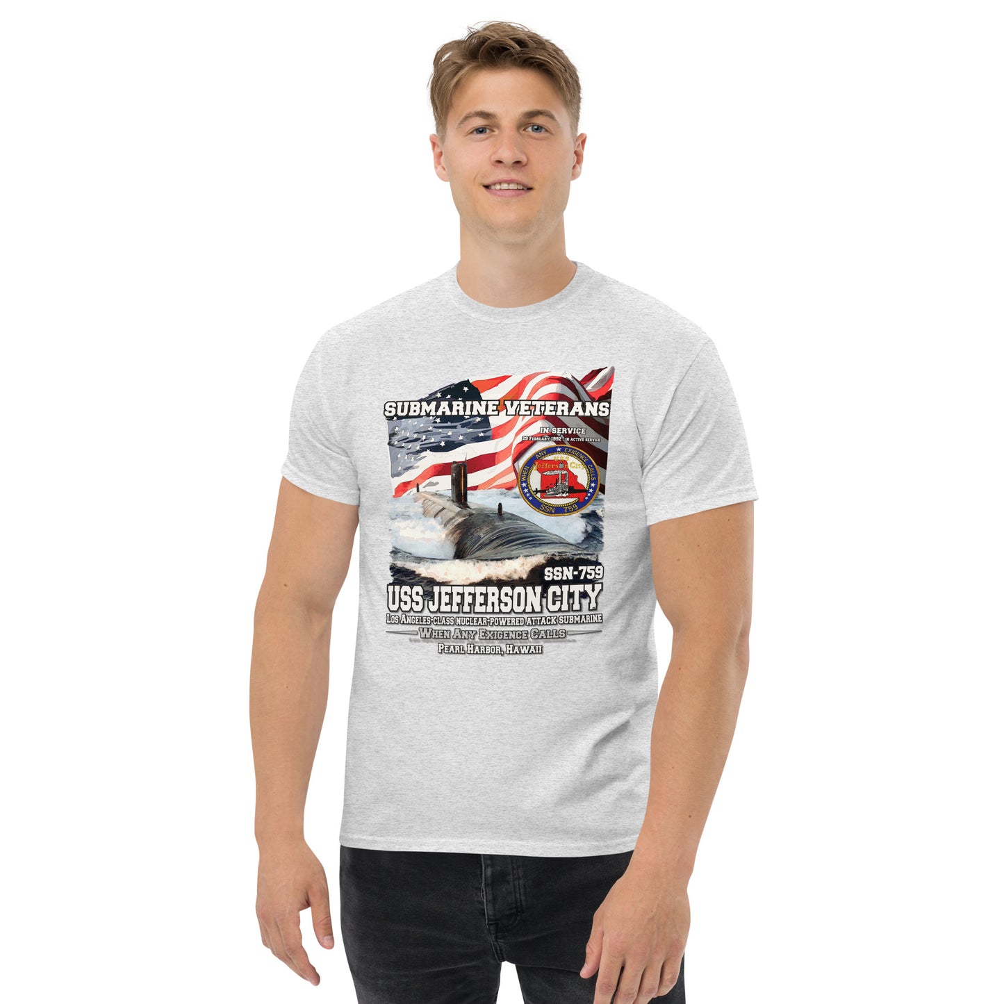 USS JEFFERSON SSN-759 tee,Submarine Veterans T-Shirt, US NAVY T-shirt,Comancha.us T-shirt, USS JEFFERSON SSN-759 Submarine Veterans Classic T-Shirt, Comancha.us Store,