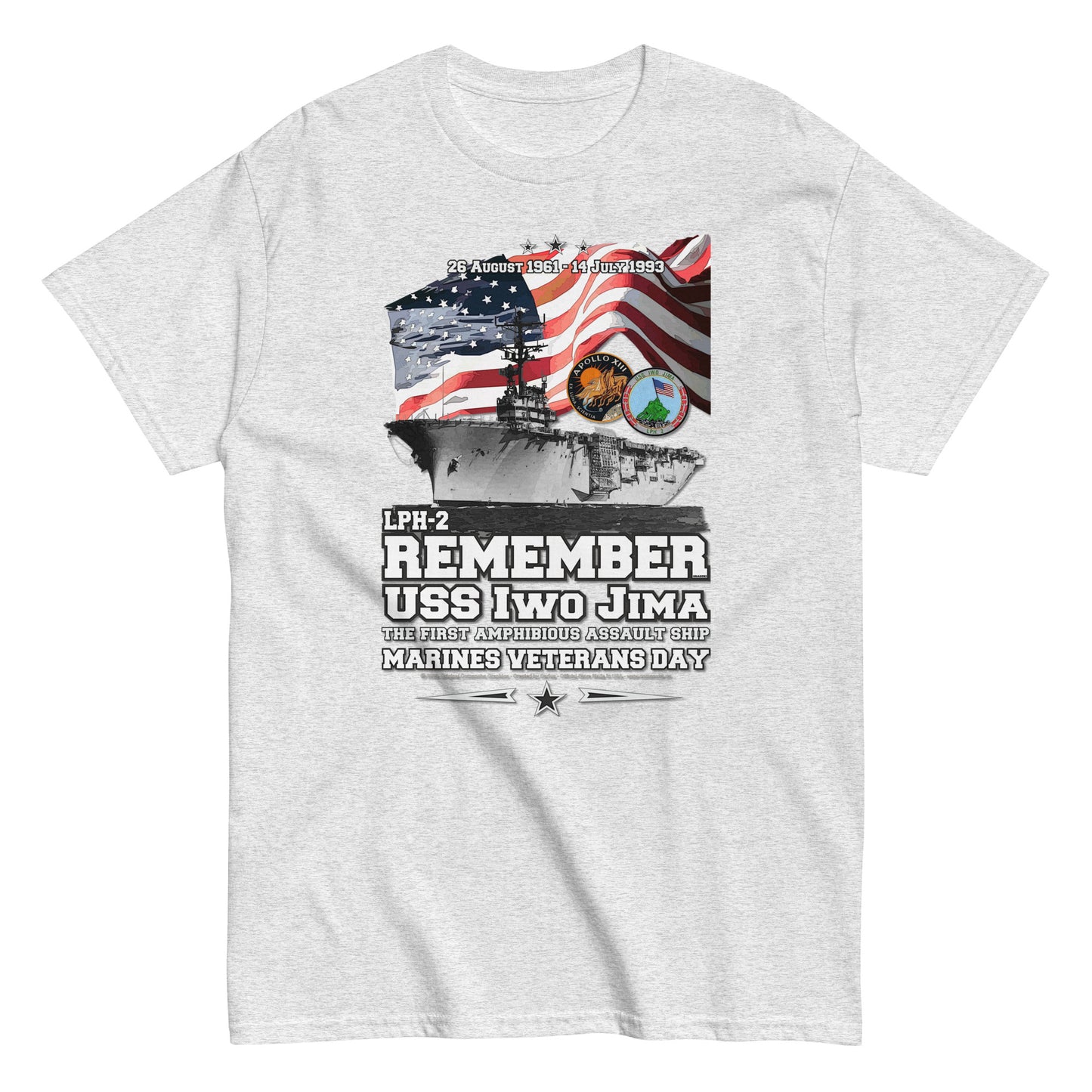 USS IWO JIMA LPH-2 T-shirt, US Navy Tshirt, US Navy veterans t-shirt, Amphibious Assault Ship Veterans t-shirt, Comancha.us T-shirt Store, USS IWO JIMA LPH-2 Amphibious Assault Ship Veterans Classic t-shirt,