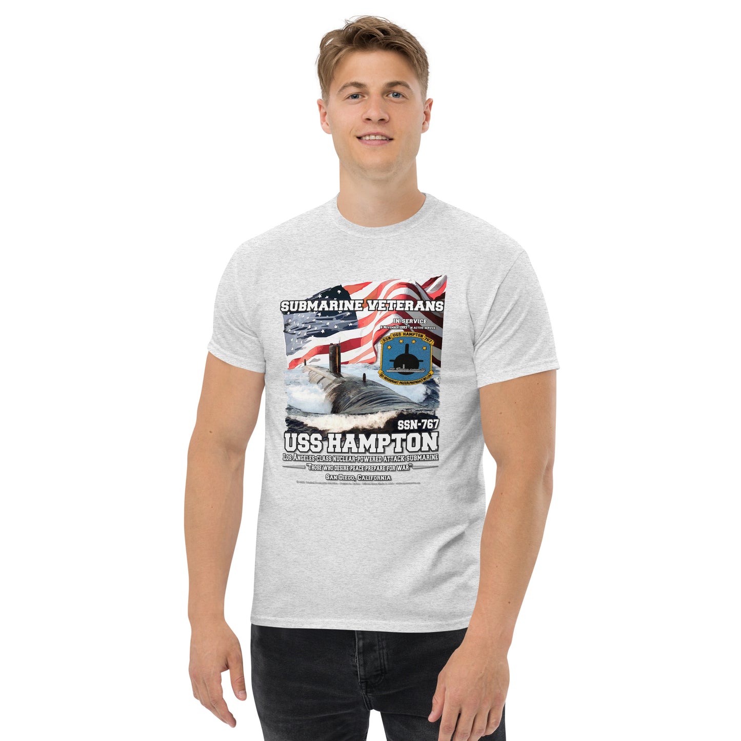 USS HAMPTON SSN-767 Submarine T-shirt