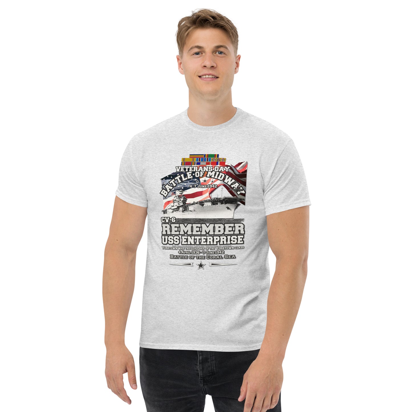 USS ENTERPRISE CV-6 Aircraft Carrier t-shirt